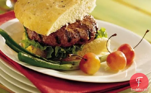 Gegrillte saure Sahne und Zwiebel Burger