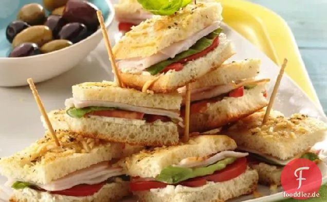Mini Türkei Focaccia-Sandwiches