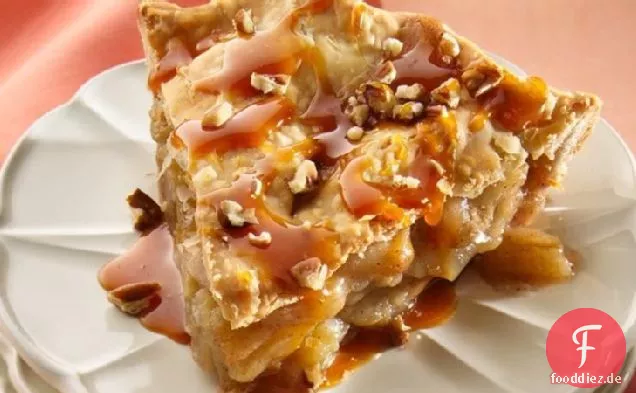 Karamell-Pekannuss-Apfelkuchen