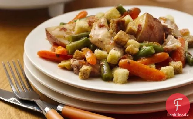 Slow-Cooker Chicken 'n Pot Pie Füllung