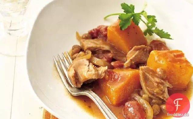 Slow-Cooker Türkei-Butternut Squash Ragout