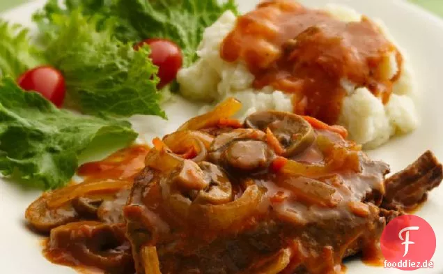 Slow-Cooker erstickte Schweizer Steak