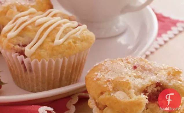 Himbeer-weiße Schokoladenmuffins