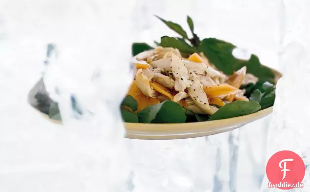 Würziger Hühnersalat mit Papaya