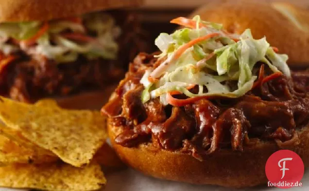 Slow-Cooker Pulled Jerk Schweinefleisch Sandwiches