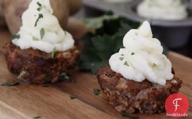 Meat Loaf Cupcakes mit Kartoffelpüree