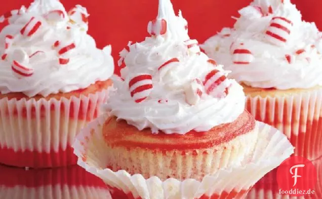 Wirbelten Candy Cane Cupcakes