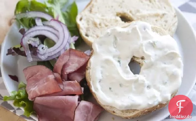 Bagels und Bier Frischkäse