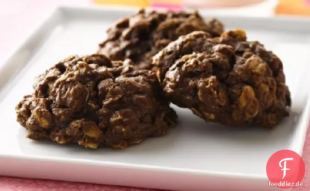 Doppel-Schokolade Haferflocken Cookies