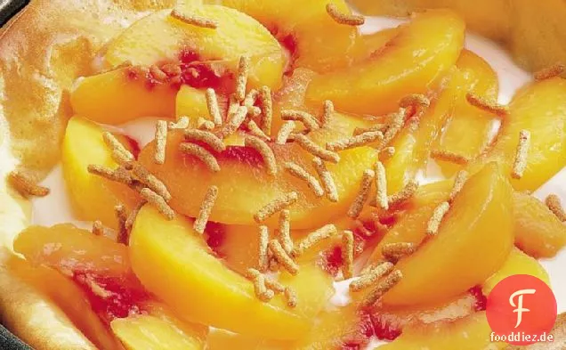 Pfirsich-Joghurt holländischer Babypfannkuchen