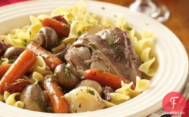 Slow-Cooker Huhn in Rotwein