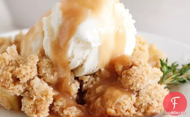 Apfel Whisky knusprig mit Whisky Karamellsauce