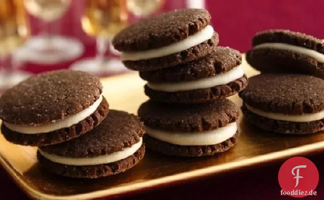 Schokoladen-Lebkuchen-Sandwich-Cookies