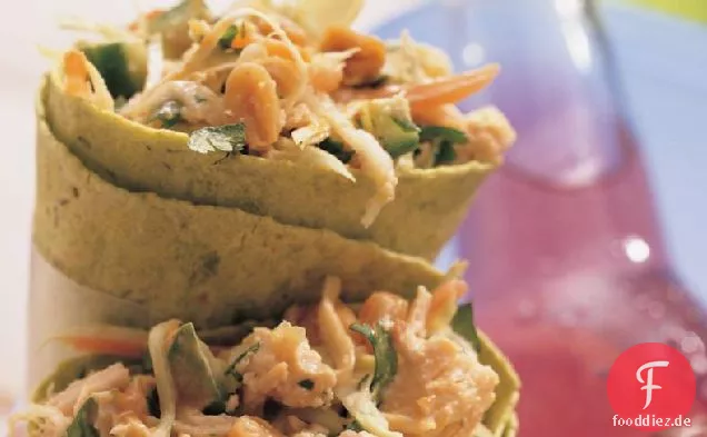 Thai Chicken Salad Cones