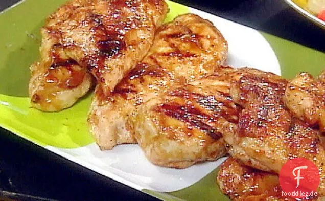 Honig-Senf und rote Zwiebel gegrilltes Huhn