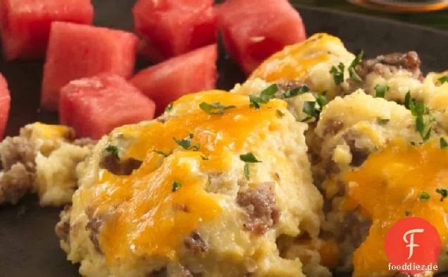 Wurst und Käse Grütze Kasserolle (2)