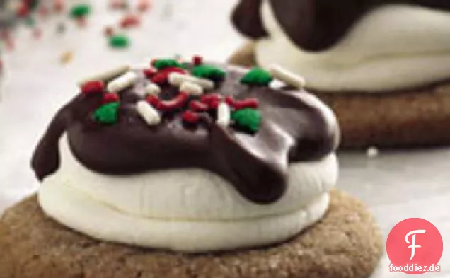 Fudge und Marshmallow-gekrönt Kakao Cookies (Cookie-Mix)