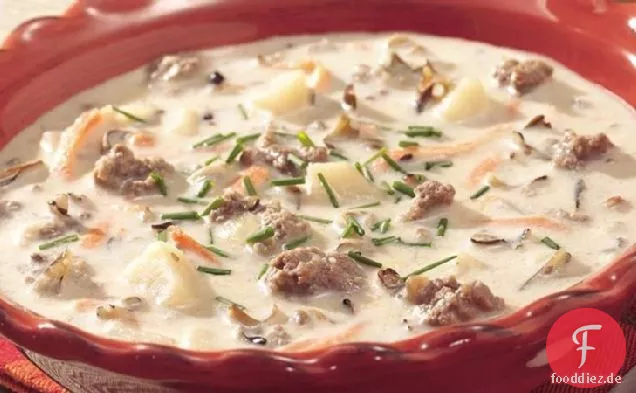 Cremige Wildreissuppe
