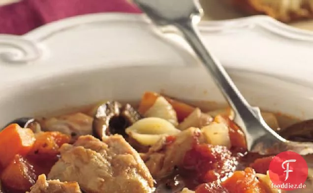 Slow-Cooker italienische Hühnchen-Nudelsuppe