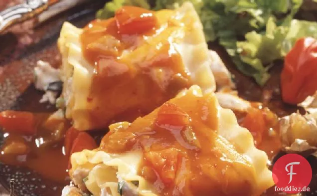 Huhn Enchilada Lasagne Bündel