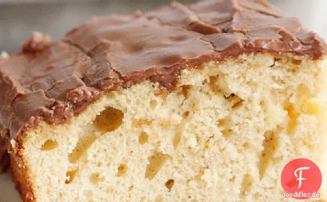 Erdnussbutter-Blechkuchen mit Schokoladenglasur