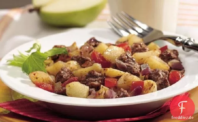 Hamburger Hash-Pfanne-Abendessen