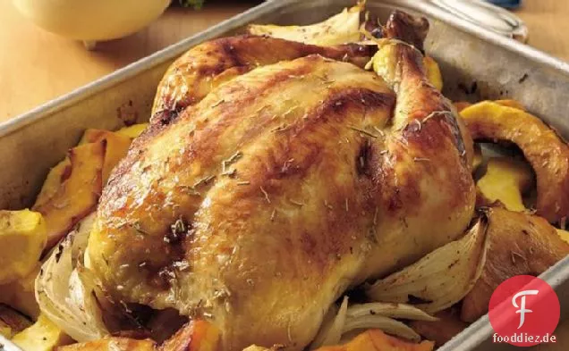 Rosmarin gebratenes Huhn