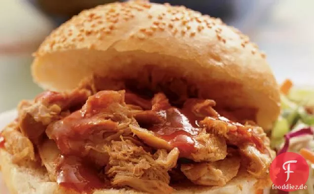Slow-Cooker Türkei BBQ Sandwiches