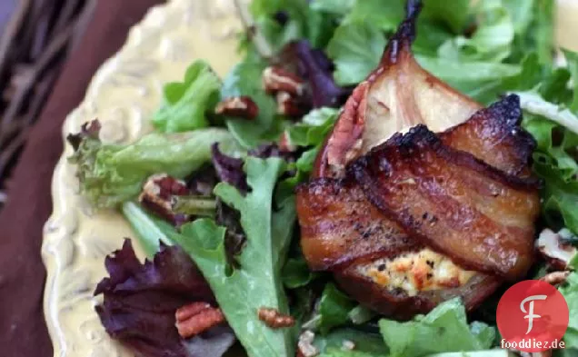 Gebratener Speck-Birnensalat mit Vinaigrette
