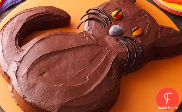 Halloween Schwarze Katze Kuchen