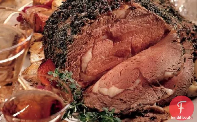 Kräuter-geriebener Rippenbraten