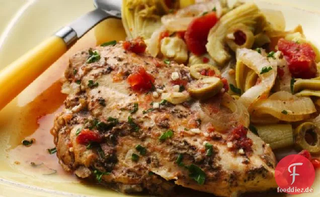Slow-Cooker-Huhn mit Tomaten und Artischocken