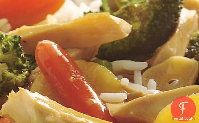 Knoblauch Huhn und Brokkoli Stir-Fry