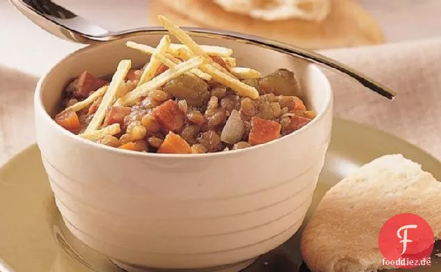 Slow-Cooker-Schinken und Linseneintopf