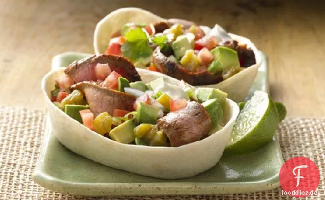 Zesty Steak & Avocado-Stand 'N Stuff® Soft Tacos