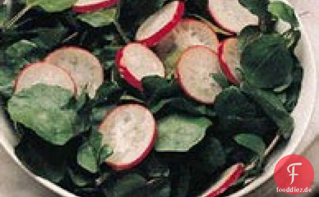 Rettich und Brunnenkresse Salat