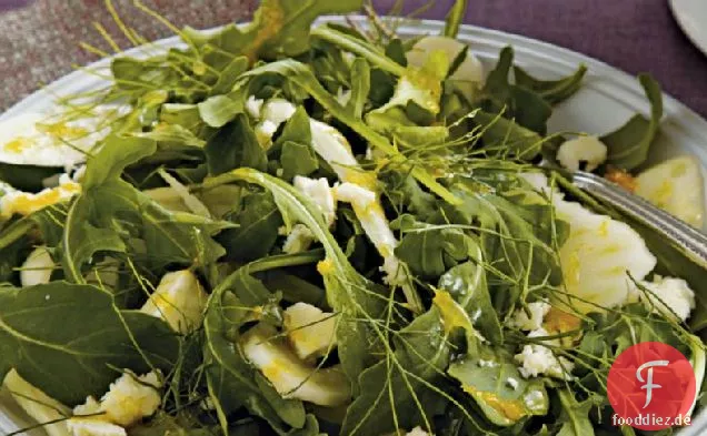 Rasierter Fenchel-Rucola-Salat