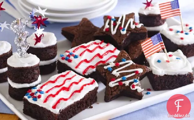 Sterne und Streifen-Brownies