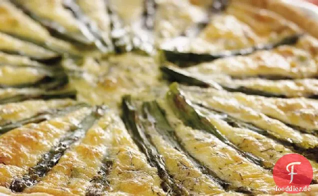 Geräucherter Lachs und Spargelquiche