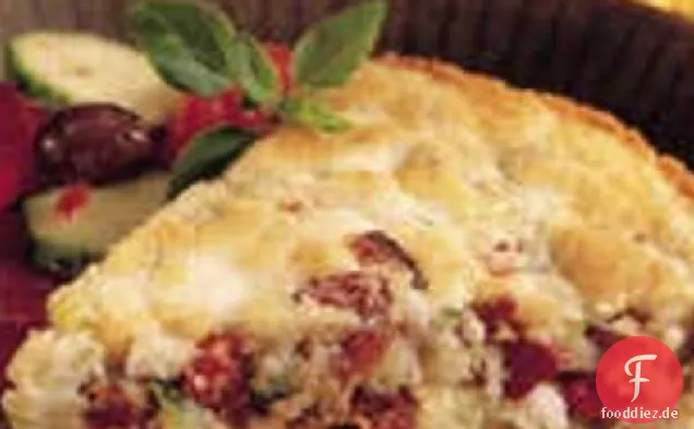 Unglaublich einfach geröstete Paprika und Feta-Käsekuchen