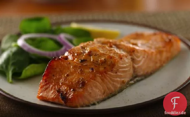 Honig Senf glasierter Lachs