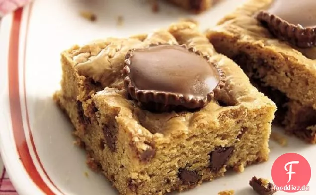 Schokolade gefüllte Erdnussbutter Brownies