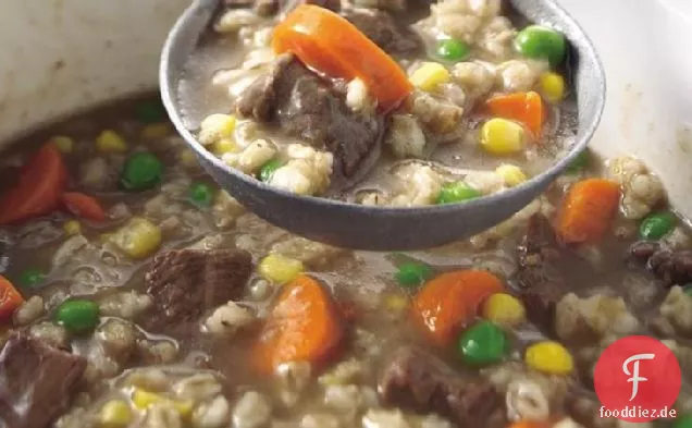Slow-Cooker Rindfleisch und Gerstensuppe