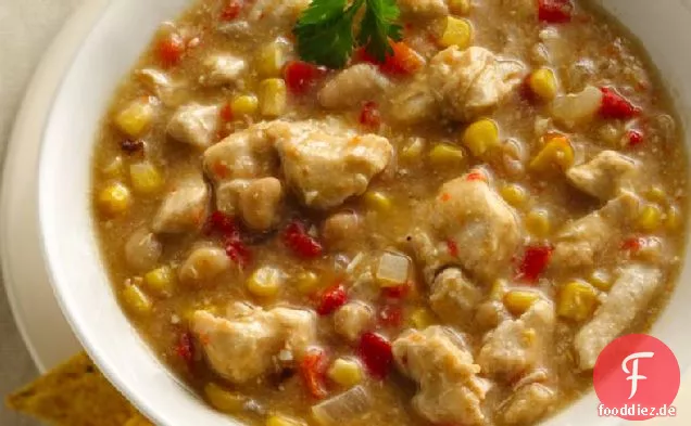 Slow-Cooker weißes Huhn Chili