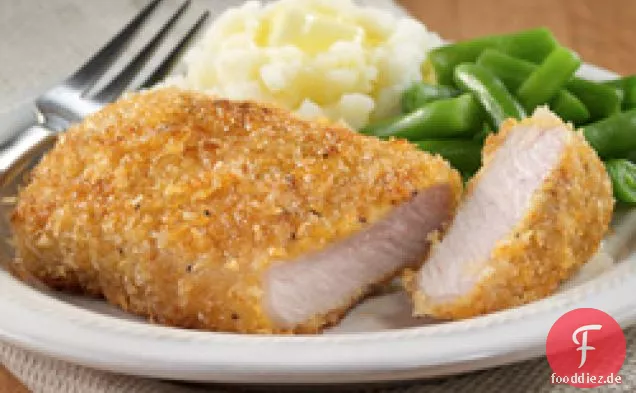 Senf-panierte Schweinekoteletts