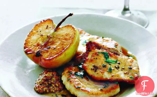 Schweinekoteletts mit Granny Smith Äpfeln