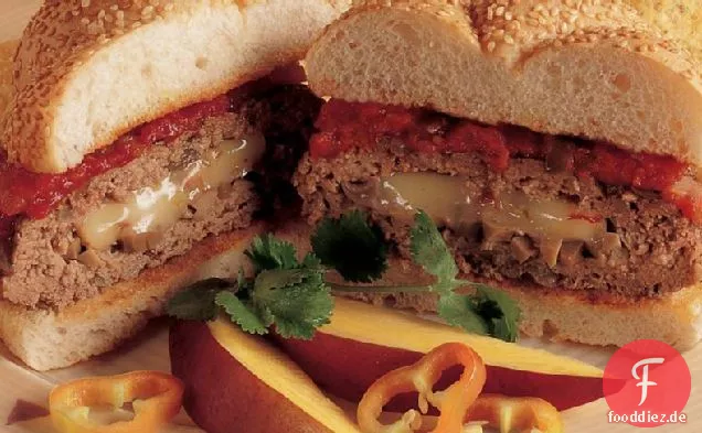 Gegrillte Inside-Out Südwestlichen Cheeseburger