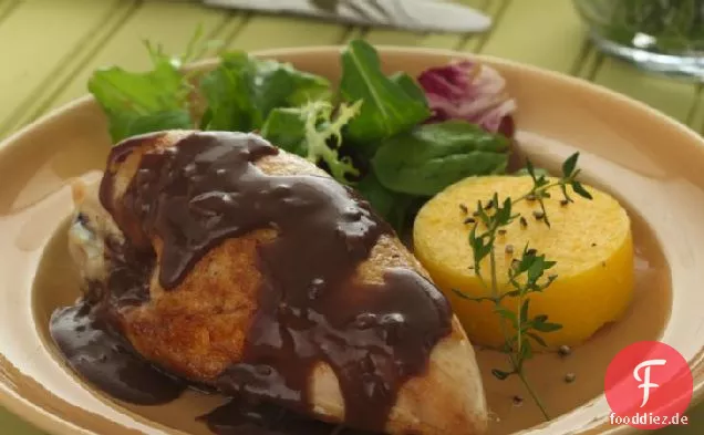 Thymian-infundierte Hähnchenbrust mit Granatapfelsauce