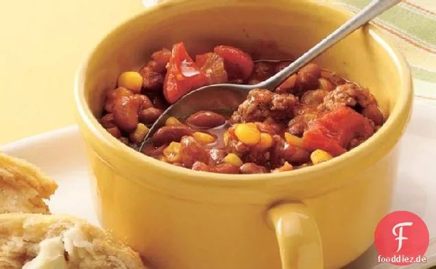 Beefy Bohnen und Mais Chili