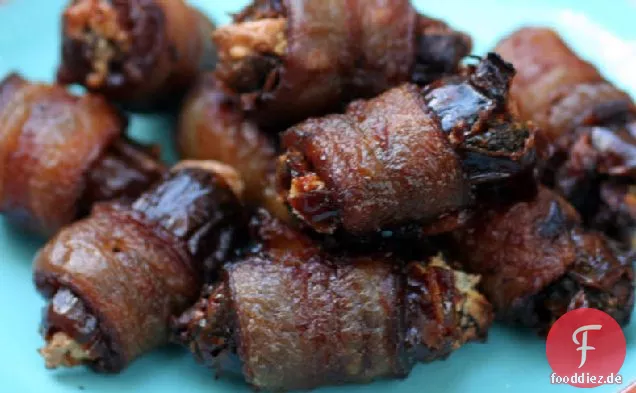 Mit Speck umwickelte Schokoladen-Chipotle-Datteln